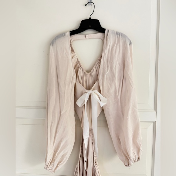 LPA Ivory Allard Long Sleeve Mini Dress Size Large 41266 - Picture 10 of 15